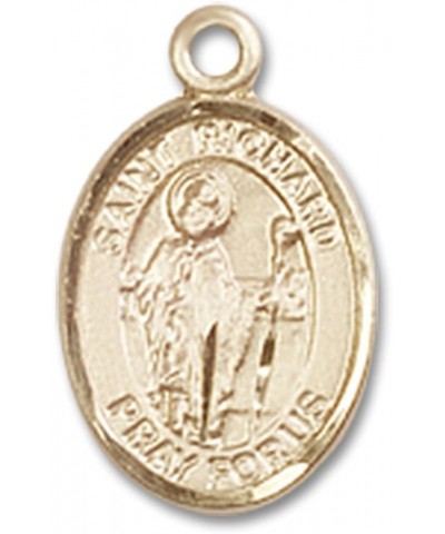 14 Karat Gold Catholic Patron Saint Medal Petite Charm Pendant, 1/2 Inch Saint Richard $100.58 Pendants