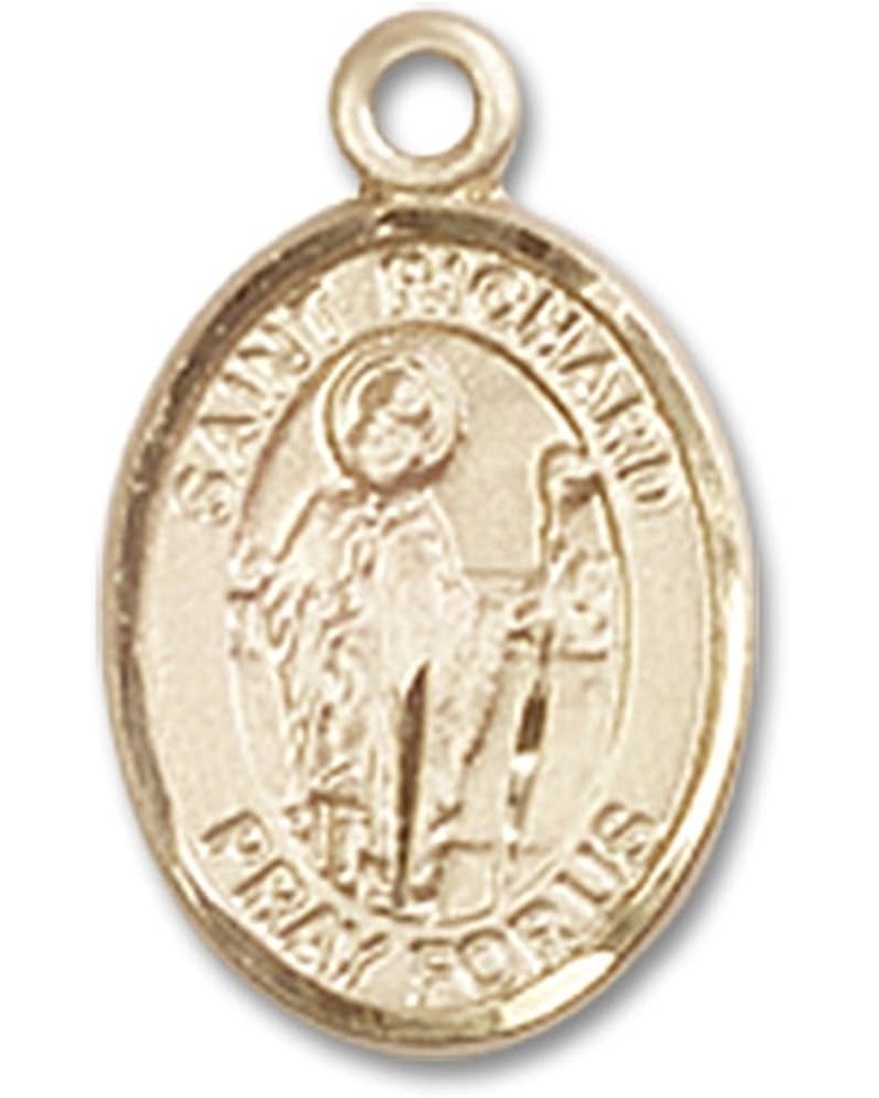 14 Karat Gold Catholic Patron Saint Medal Petite Charm Pendant, 1/2 Inch Saint Richard $100.58 Pendants