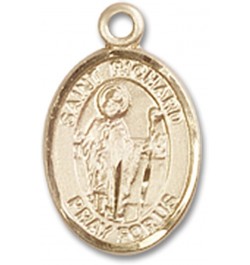 14 Karat Gold Catholic Patron Saint Medal Petite Charm Pendant, 1/2 Inch Saint Richard $100.58 Pendants