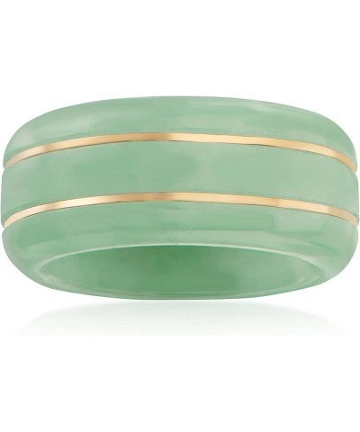 Gemstone Ring in 14kt Yellow Gold Green Jade $55.44 Rings