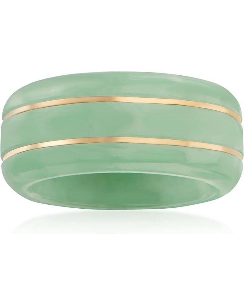 Gemstone Ring in 14kt Yellow Gold Green Jade $55.44 Rings