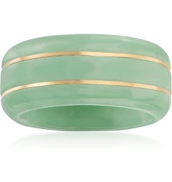 Gemstone Ring in 14kt Yellow Gold Green Jade $55.44 Rings