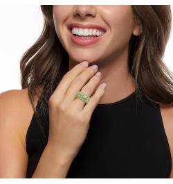 Gemstone Ring in 14kt Yellow Gold Green Jade $55.44 Rings