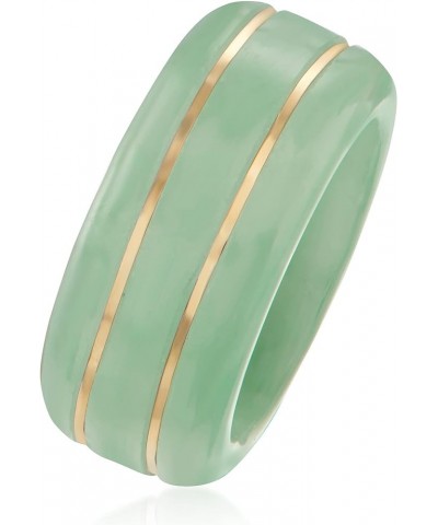 Gemstone Ring in 14kt Yellow Gold Green Jade $55.44 Rings