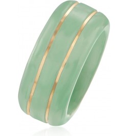 Gemstone Ring in 14kt Yellow Gold Green Jade $55.44 Rings