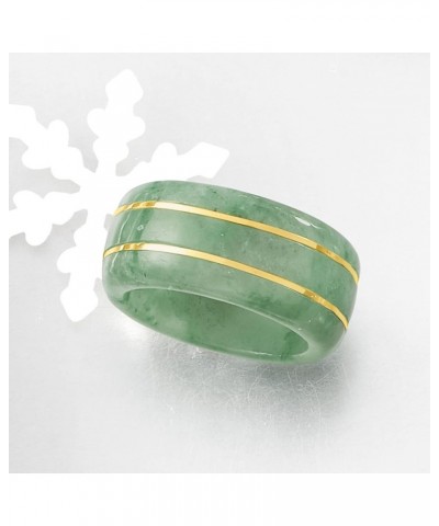 Gemstone Ring in 14kt Yellow Gold Green Jade $55.44 Rings