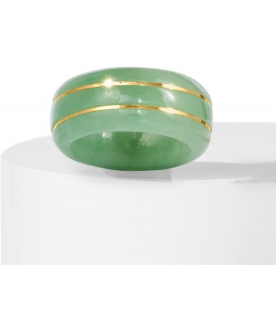 Gemstone Ring in 14kt Yellow Gold Green Jade $55.44 Rings