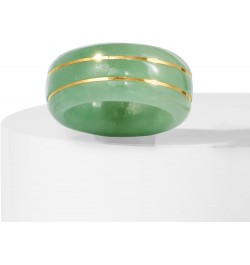 Gemstone Ring in 14kt Yellow Gold Green Jade $55.44 Rings