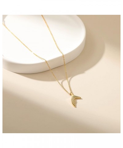 Pendant Necklace for Women Gold Chain Diamond Cubic Zirconia 18K Gold Plated Dainty Chain Simple Handmade Jewelry Dolphin Tai...