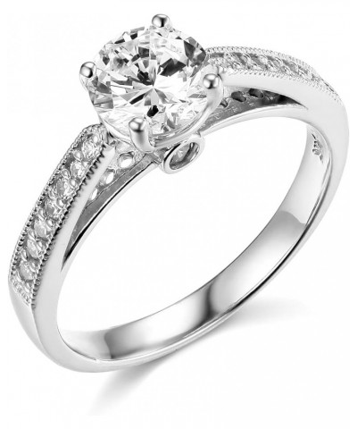 14k Yellow OR White Gold SOLID Wedding Engagement Ring White Gold $113.57 Rings