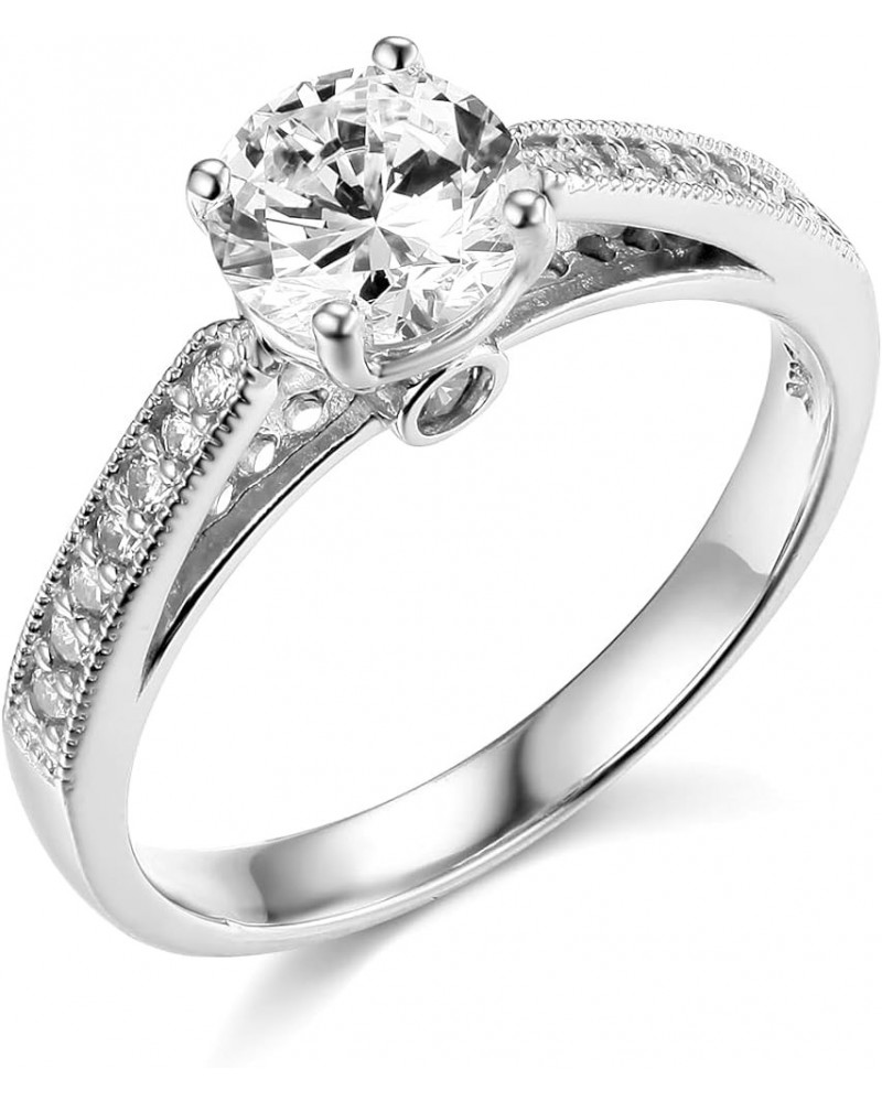 14k Yellow OR White Gold SOLID Wedding Engagement Ring White Gold $113.57 Rings