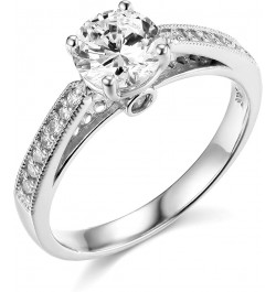 14k Yellow OR White Gold SOLID Wedding Engagement Ring White Gold $113.57 Rings