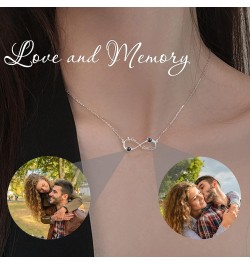 Personalized Photo Necklace Photo Projection Necklace Infinity Name Necklace with 2 Names Sterling Silver Projection Necklace...