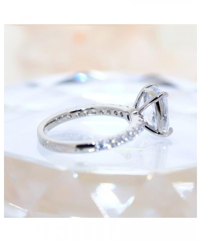 Engagement Rings Cushion Cut 1.5ct Cubic Zirconia CZ Wedding Promise Rings for Her Wedding Rings for Women… Silver $12.97 Others