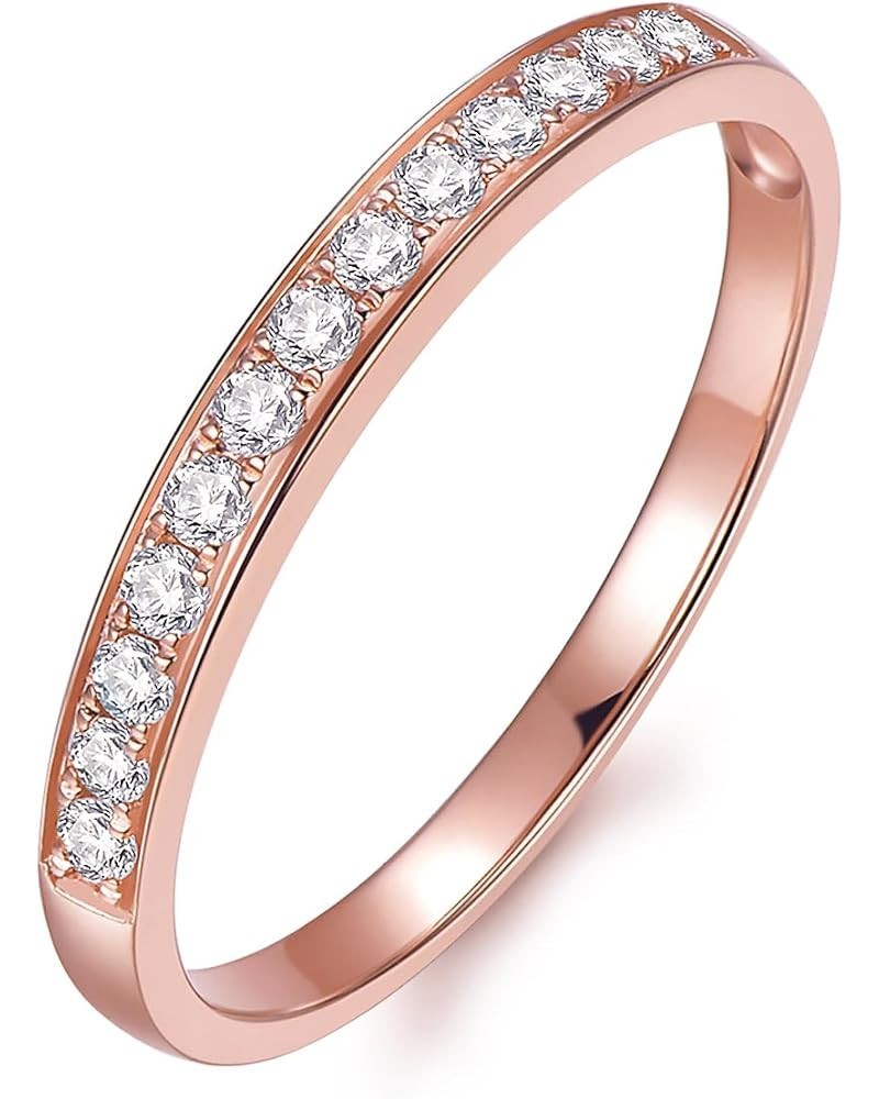 2mm Moissanite Wedding Bands, Moissanite Band Rings for Women Rose Gold $23.60 Bracelets