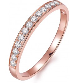 2mm Moissanite Wedding Bands, Moissanite Band Rings for Women Rose Gold $23.60 Bracelets