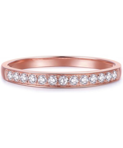 2mm Moissanite Wedding Bands, Moissanite Band Rings for Women Rose Gold $23.60 Bracelets