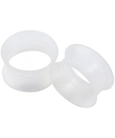 Pair 00G (10MM) CLEAR SILICONE EARSKIN TUNNELS Double Flare Gauges Super Ultra Thin Soft Flexible Flesh Plugs (2pcs) $5.99 Bo...