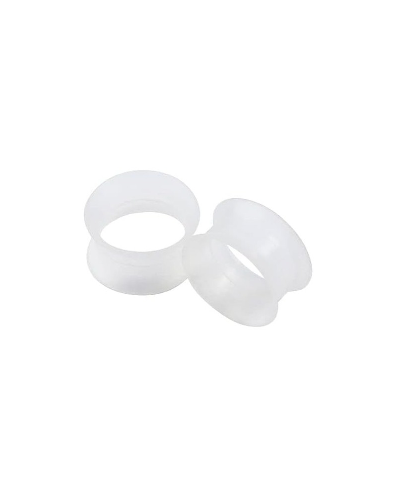 Pair 00G (10MM) CLEAR SILICONE EARSKIN TUNNELS Double Flare Gauges Super Ultra Thin Soft Flexible Flesh Plugs (2pcs) $5.99 Bo...