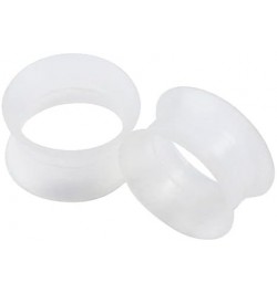 Pair 00G (10MM) CLEAR SILICONE EARSKIN TUNNELS Double Flare Gauges Super Ultra Thin Soft Flexible Flesh Plugs (2pcs) $5.99 Bo...