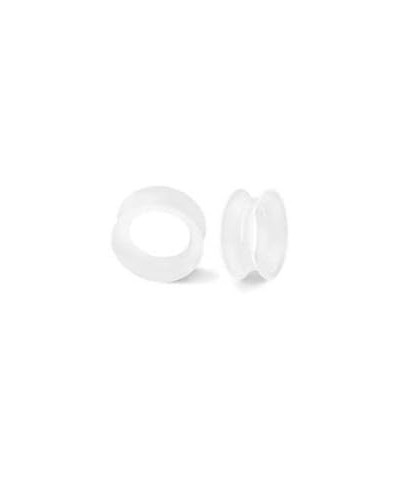 Pair 00G (10MM) CLEAR SILICONE EARSKIN TUNNELS Double Flare Gauges Super Ultra Thin Soft Flexible Flesh Plugs (2pcs) $5.99 Bo...