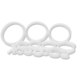 Pair 00G (10MM) CLEAR SILICONE EARSKIN TUNNELS Double Flare Gauges Super Ultra Thin Soft Flexible Flesh Plugs (2pcs) $5.99 Bo...