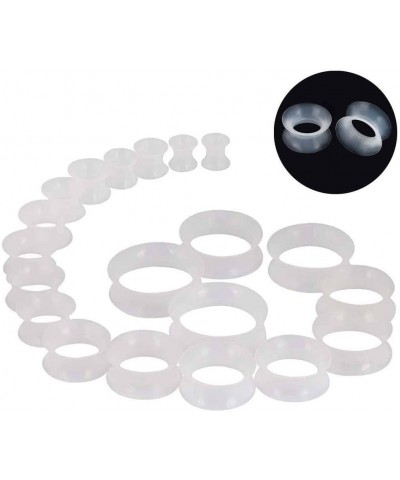 Pair 00G (10MM) CLEAR SILICONE EARSKIN TUNNELS Double Flare Gauges Super Ultra Thin Soft Flexible Flesh Plugs (2pcs) $5.99 Bo...