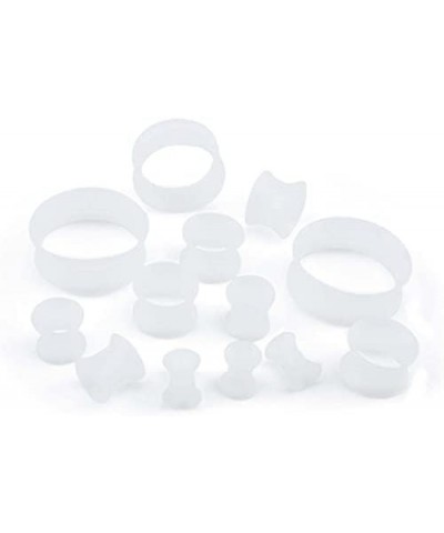 Pair 00G (10MM) CLEAR SILICONE EARSKIN TUNNELS Double Flare Gauges Super Ultra Thin Soft Flexible Flesh Plugs (2pcs) $5.99 Bo...