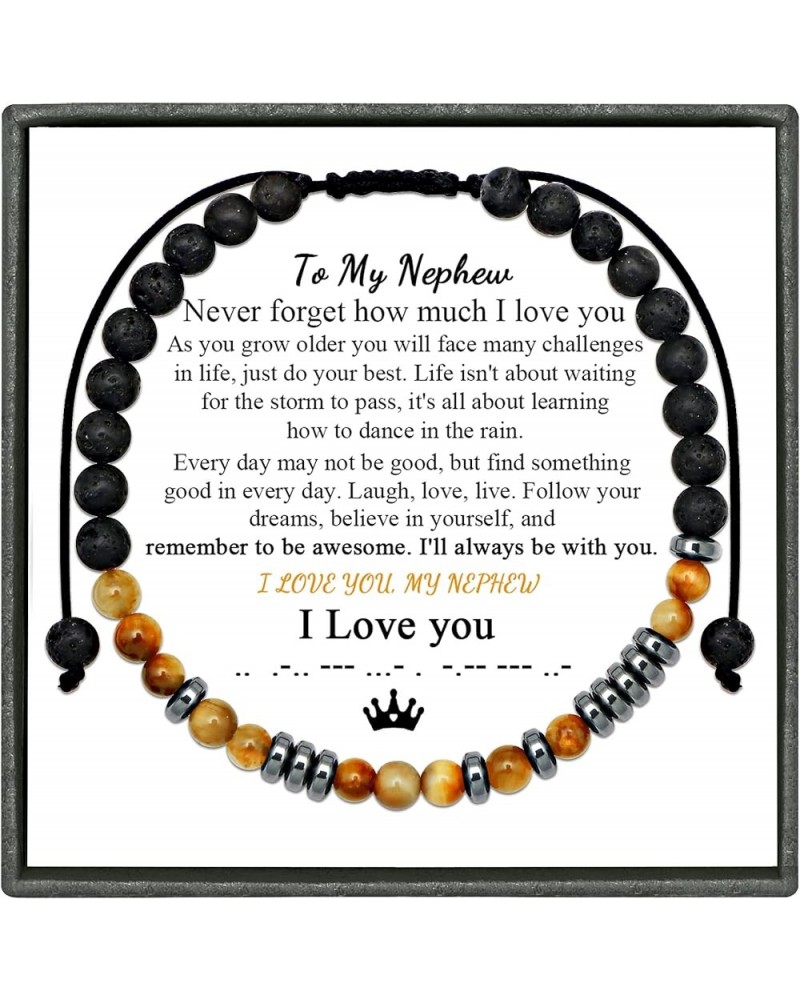 I Love You Morse Code Bracelets Motivational Unique Gifts Anniversary Birthday Christmas Gifts for Him Her Women Men Boyfrien...