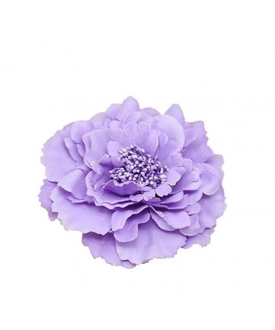 Women's Bohemia Peony Flowers Hairpin Hair Clip Flower Brooch for Travel Party Festivals (Black Dark Purple White) Lavender $...