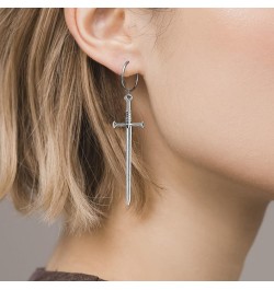 Retro Gothic Long Sword Earrings Knife Earrings for Women Sword Drop Dangle Earrings Punk Dagger Earrings Jewelry Gifts A: si...