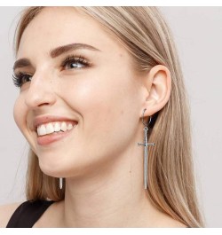 Retro Gothic Long Sword Earrings Knife Earrings for Women Sword Drop Dangle Earrings Punk Dagger Earrings Jewelry Gifts A: si...