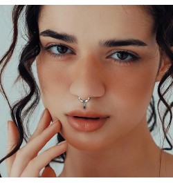 12Pcs 16G Septum Rings for Women Men Septum Nose Ring Horseshoe Hoop Helix Daith Cartilage Earrings Hoop CZ Dangle Nose Septu...