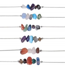 Healing Crystal Zodiac Necklace for Women Girls Natural Stone Chakra Zodiac Sign Choker Necklaces 12 Constellation Raw Crysta...