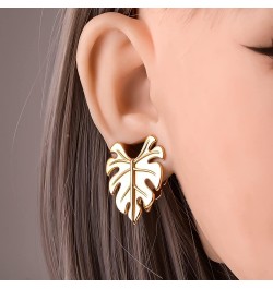 2PCS Ear Gauges Hypoallergenic 316L Stainless Steel Maple Leaves Saddle Plugs Tunnels Piercing Expander Stretchers Body Jewel...