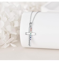 Cross Necklace for Women Sterling Silver Cross Necklace 7 Chakra Jewelry Gift for Girl cross 1 $20.66 Necklaces