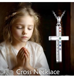 Cross Necklace for Women Sterling Silver Cross Necklace 7 Chakra Jewelry Gift for Girl cross 1 $20.66 Necklaces