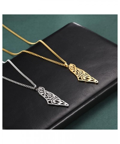 Fashion Pendant Necklace Jewelry Map of Palestine Pendant Necklaces Charm Arabic Hollow Maps Flag Thin Chain Necklaces, Patri...