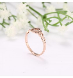 Triquetra Ring Trinity Knot Band Ring Irish Celtic Knot Rings for Women Eternity Vintage Celtic Jewelry style 1, rose gold to...