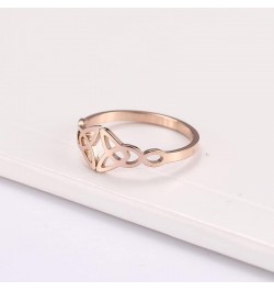 Triquetra Ring Trinity Knot Band Ring Irish Celtic Knot Rings for Women Eternity Vintage Celtic Jewelry style 1, rose gold to...