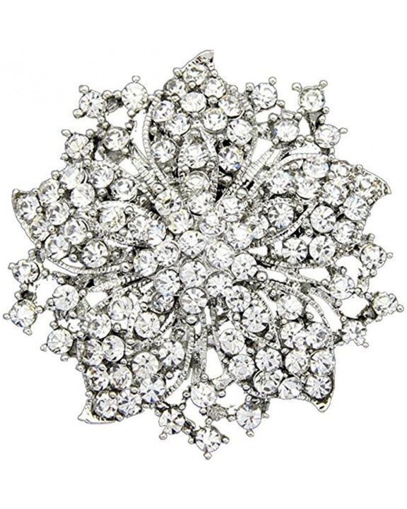 Womens Brooch Pin With Fashion Jewelry Fancy Vintage Rhinestone Bling Crystal Bauhinia Flower White $10.07 Brooches & Pins