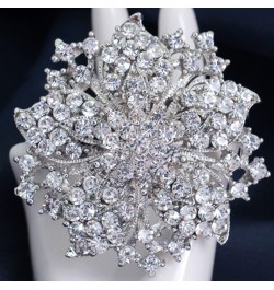 Womens Brooch Pin With Fashion Jewelry Fancy Vintage Rhinestone Bling Crystal Bauhinia Flower White $10.07 Brooches & Pins