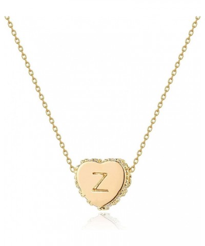 Tiny Gold Initial Heart Necklace-14K Gold Plated Handmade Dainty Letter Heart Necklace Gift for Women Necklace Jewelry Z&CZ P...