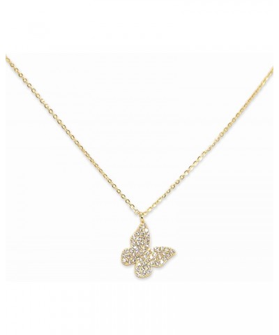 Pavé Butterfly Necklace $21.83 Necklaces