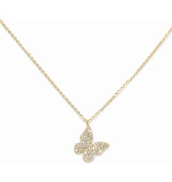 Pavé Butterfly Necklace $21.83 Necklaces