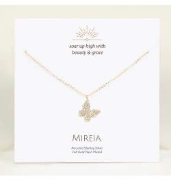 Pavé Butterfly Necklace $21.83 Necklaces