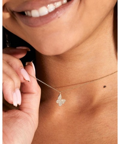 Pavé Butterfly Necklace $21.83 Necklaces