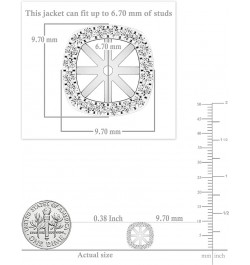 0.30 Carat (ctw) Round White Diamond Cushion Frame Removable Jackets for Stud Earrings in 10K Gold White Gold $79.89 Earrings