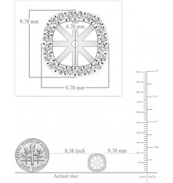 0.30 Carat (ctw) Round White Diamond Cushion Frame Removable Jackets for Stud Earrings in 10K Gold White Gold $79.89 Earrings