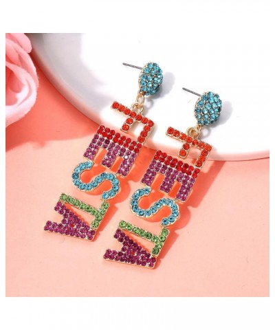 2 Pairs Mexican Earrings for Women, Beaded Fiesta Earrings Cinco De Mayo Earrings Statement Piñata Sombrero Chili Earrings Me...